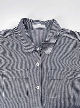Only striped shirt jacket