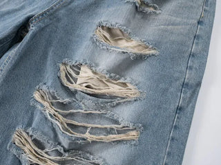 Finns Distressed Denim Bermuda Shorts