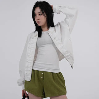 Genf Frill Two-Way Zip-Up