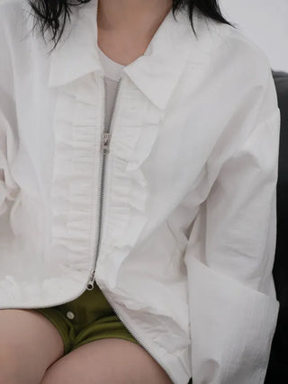 Genf Frill Two-Way Zip-Up