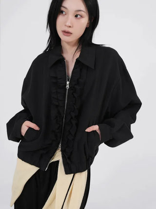 Genf Frill Two-Way Zip-Up