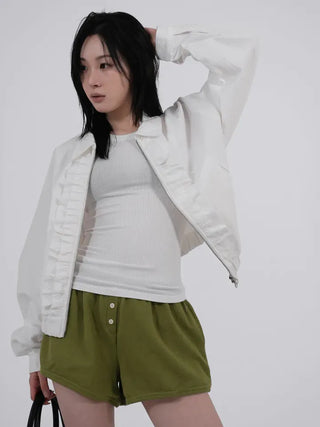 Genf Frill Two-Way Zip-Up