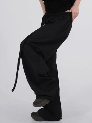 Camz Front Pocket Elastic Waist Wide Pants