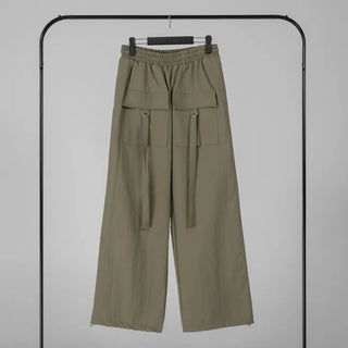 Camz Front Pocket Elastic Waist Wide Pants