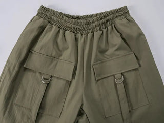 Camz Front Pocket Elastic Waist Wide Pants