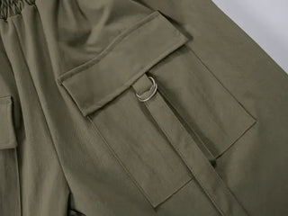 Camz Front Pocket Elastic Waist Wide Pants