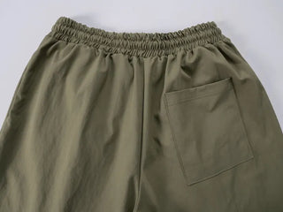 Camz Front Pocket Elastic Waist Wide Pants