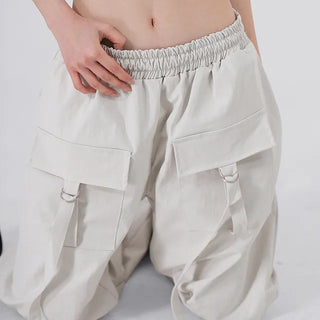 Camz Front Pocket Elastic Waist Wide Pants