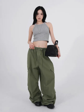 Tab Halterneck Crop Sleeveless