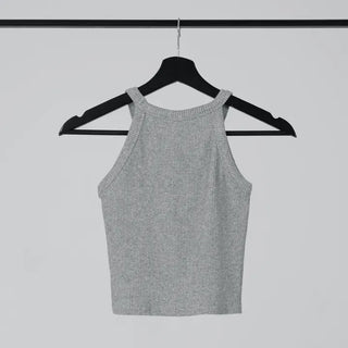 Tab Halterneck Crop Sleeveless