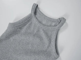 Tab Halterneck Crop Sleeveless