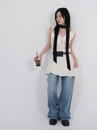 Knox Vintage Washed Wide Denim