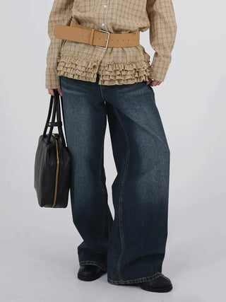 Knox Vintage Washed Wide Denim