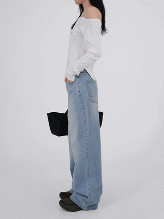 Knox Vintage Washed Wide Denim