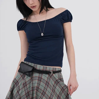 Karoa Off-shoulder Puff T-shirt