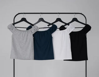 Karoa Off-shoulder Puff T-shirt