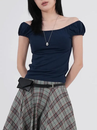 Karoa Off-shoulder Puff T-shirt