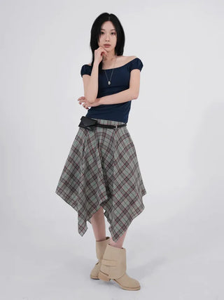 Karoa Off-shoulder Puff T-shirt