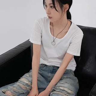 Ravi Basic U-neck Short Sleeve T-shirt