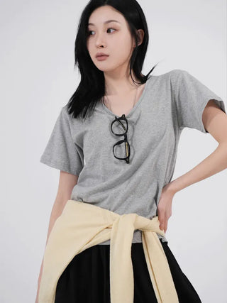 Ravi Basic U-neck Short Sleeve T-shirt
