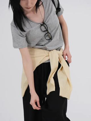 Ravi Basic U-neck Short Sleeve T-shirt