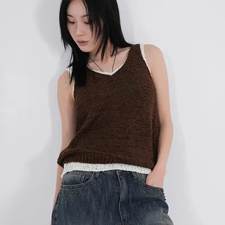 Tar Layered Rock Sleeveless