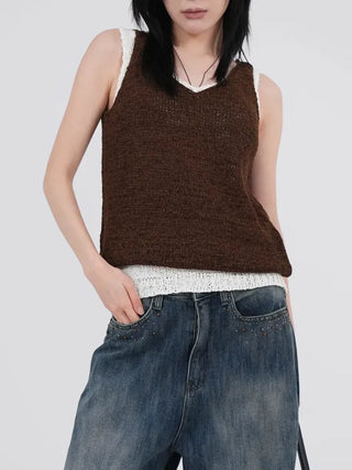 Tar Layered Rock Sleeveless