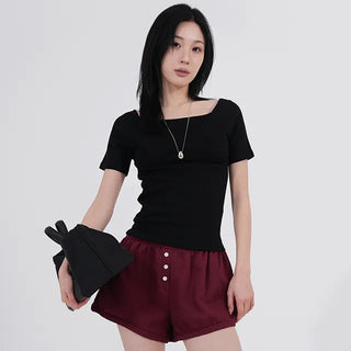 Sonar Semi-Square Neck Short Sleeve Tee