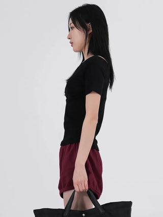 Sonar Semi-Square Neck Short Sleeve Tee