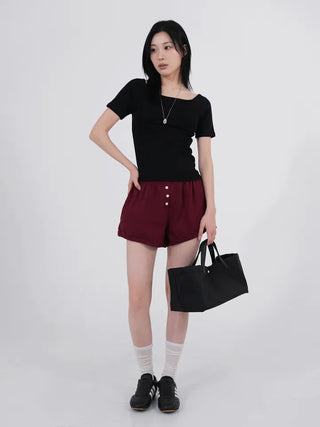 Sonar Semi-Square Neck Short Sleeve Tee