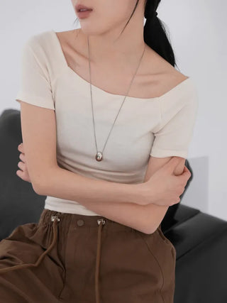 Sonar Semi-Square Neck Short Sleeve Tee