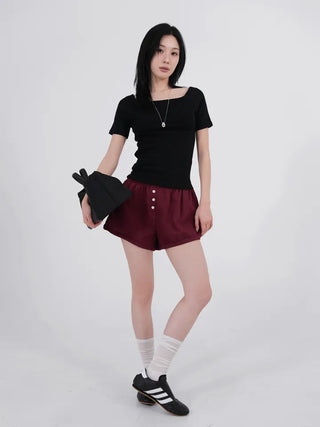 Sonar Semi-Square Neck Short Sleeve Tee