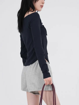 Lane Bloom Ribbon Off-shoulder T-shirt