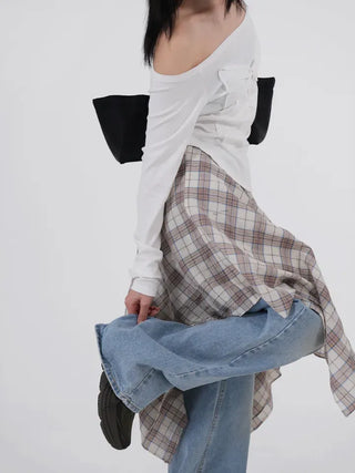 Lane Bloom Ribbon Off-shoulder T-shirt