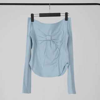 Lane Bloom Ribbon Off-shoulder T-shirt