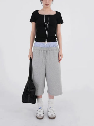Lemo Square Neck Basic Short Sleeve T-shirt