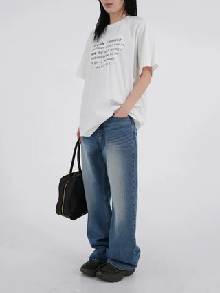Elia Heart Patch Lettering Short Sleeve T-shirt
