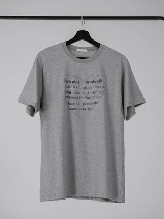 Elia Heart Patch Lettering Short Sleeve T-shirt