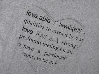 Elia Heart Patch Lettering Short Sleeve T-shirt