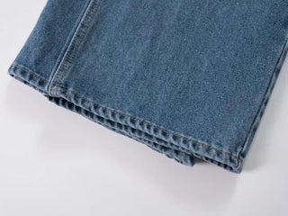 Kuro Catbrush Washed Long Wide Denim Pants