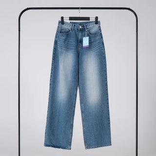Kuro Catbrush Washed Long Wide Denim Pants