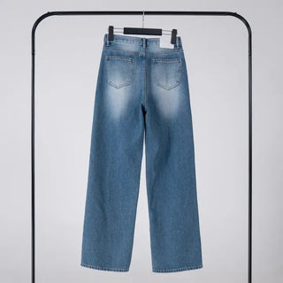 Kuro Catbrush Washed Long Wide Denim Pants