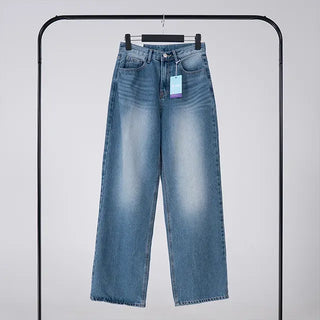 Kuro Catbrush Washed Long Wide Denim Pants