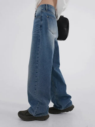 Kuro Catbrush Washed Long Wide Denim Pants