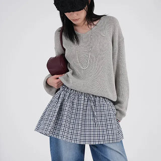 Rope mini layered skirt