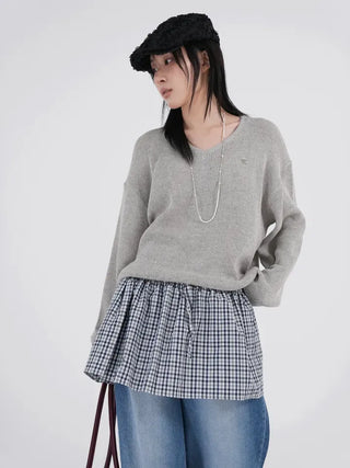 Rope mini layered skirt