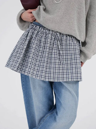Rope mini layered skirt