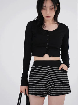 N.IA Necessary Crop Snap Cardigan