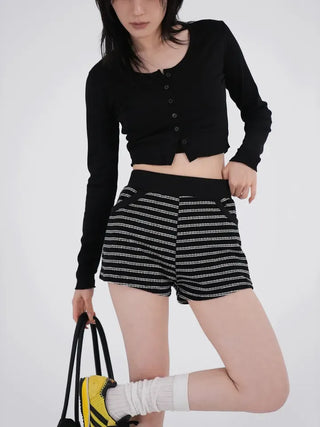 N.IA Necessary Crop Snap Cardigan
