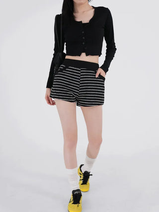 N.IA Necessary Crop Snap Cardigan